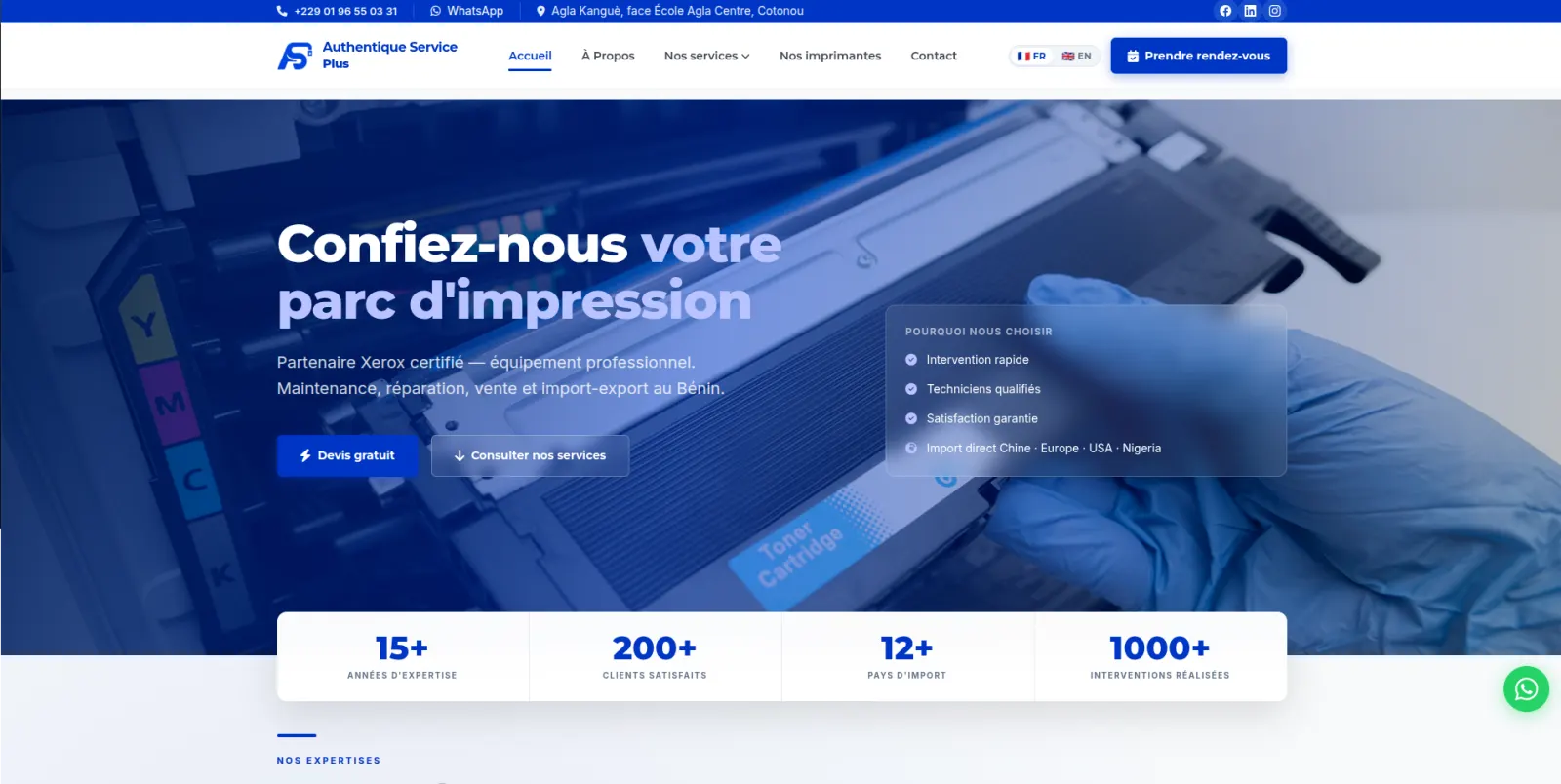 Site Vitrine & Services – Authentique Service Plus