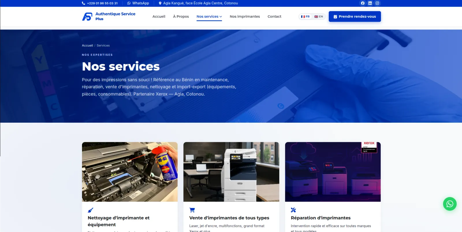 Site Vitrine & Services – Authentique Service Plus