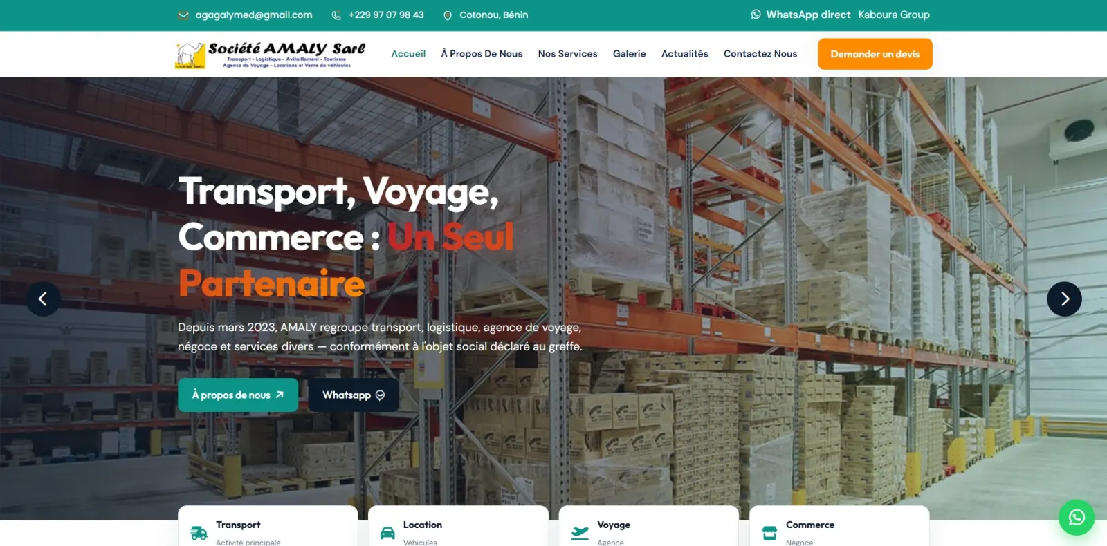 Kaboura Group — Écosystème digital et création de 4 sites web