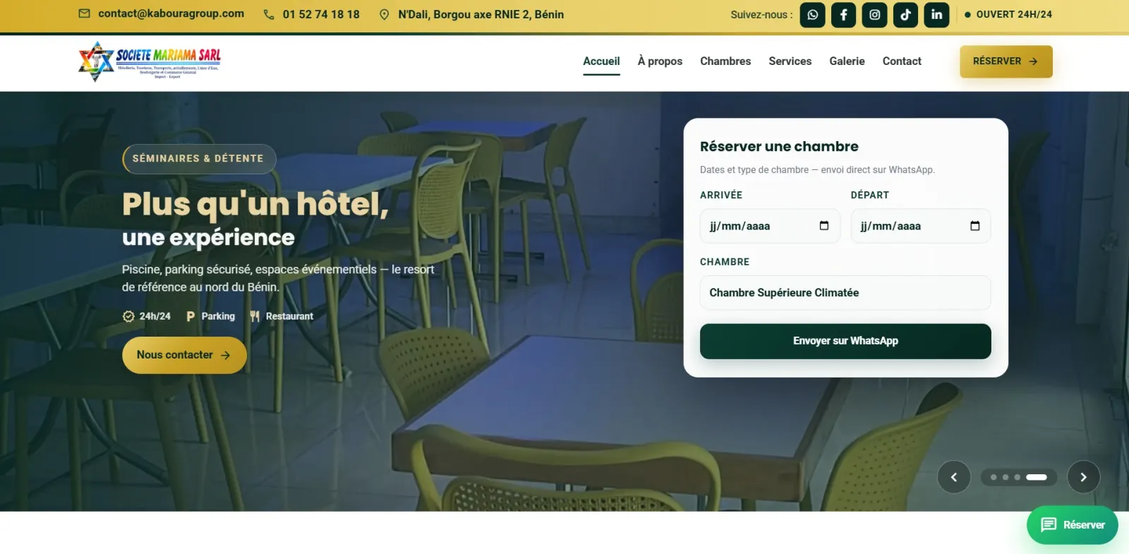 Kaboura Group — Écosystème digital et création de 4 sites web